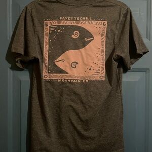 Women’s Fayetteville Mountain Gray Graphic T-Shirt size small